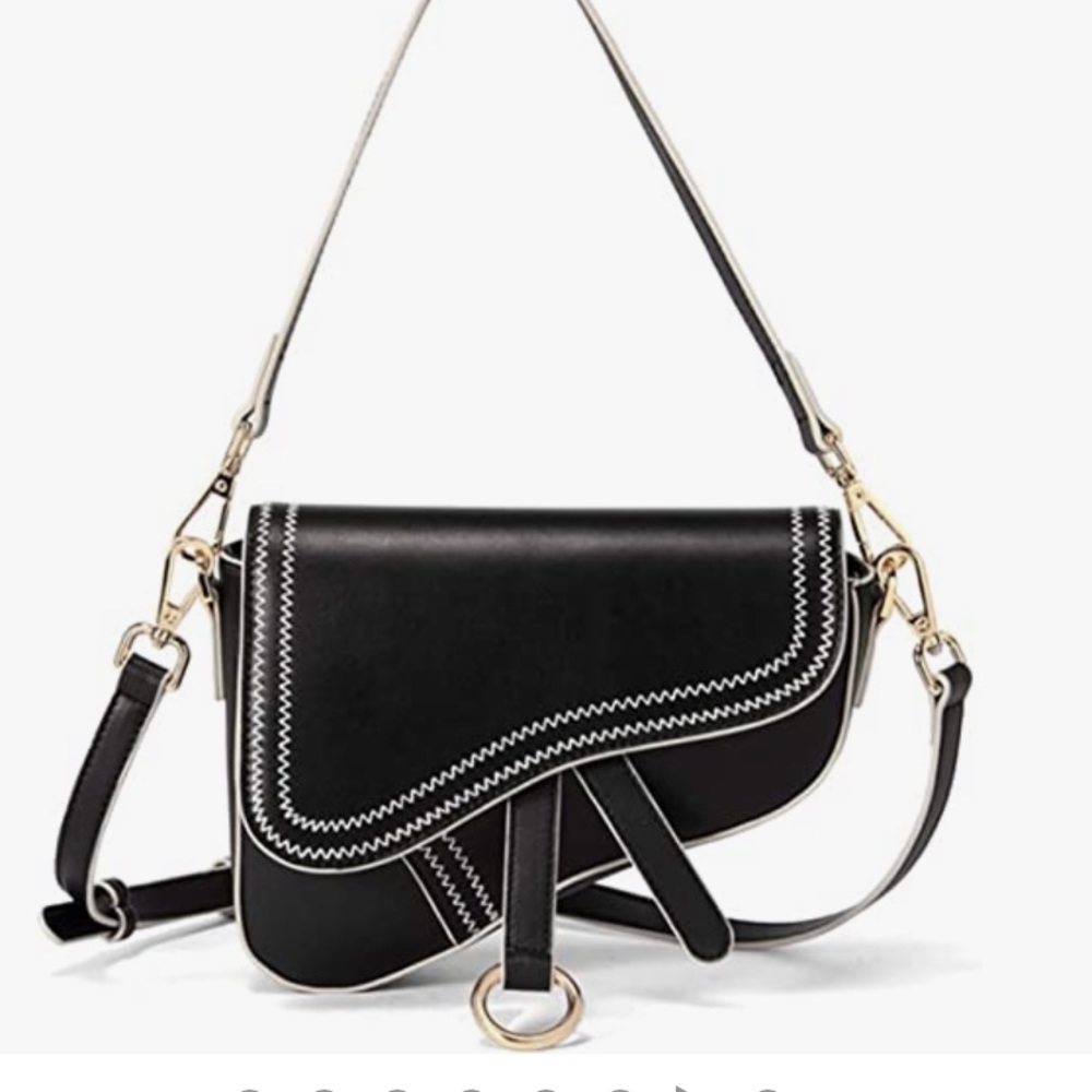 Women's Saddle Bag Vintage Stitching Mini Crossbody Shoulder Strap Small Purse